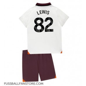 Manchester City Rico Lewis #82 Replik Auswärtstrikot Kinder 2023-24 Kurzarm (+ Kurze Hosen)
